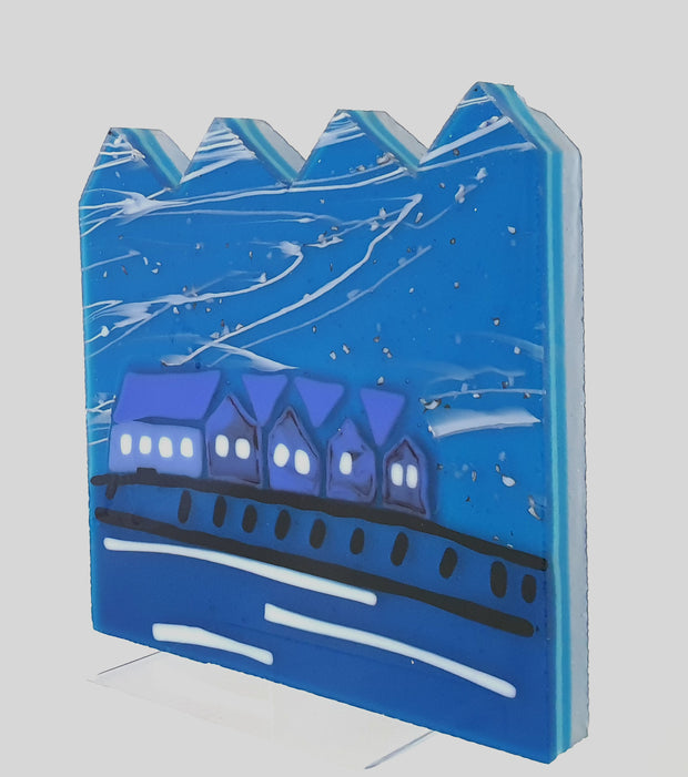 Busselton Jetty - Blue Glass Block Display Item -Scroll for details