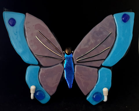 Butterfly 19cms x 15cms fired glass