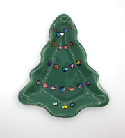 Christmas Tree Bon Bon Fused Glass Dishes - Scroll for details