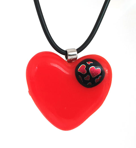 Dichroic Jewellery Heart Pendant- Scroll for details