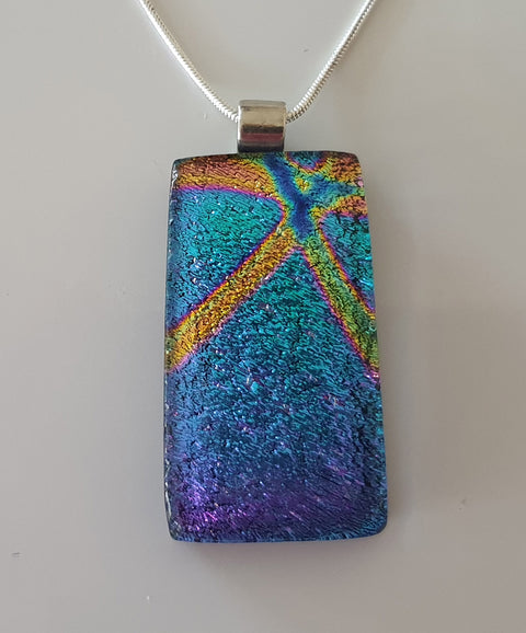stunning blue dichroic that sparkles with gold and green