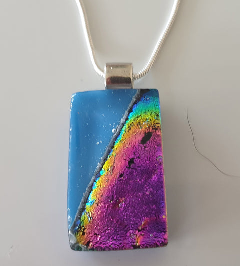 dazzling dichroic in purple and blue