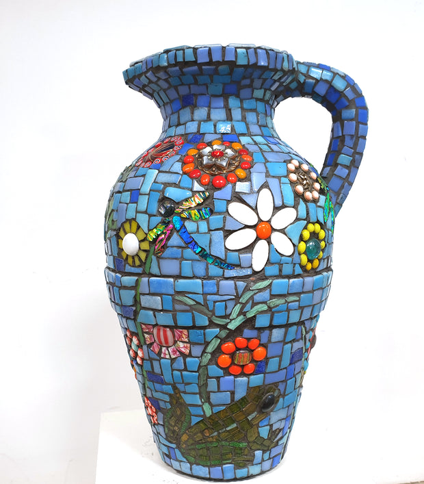 Love Your Garden - Mosaic Urn - LOCAL PICKUP AVAILABLE